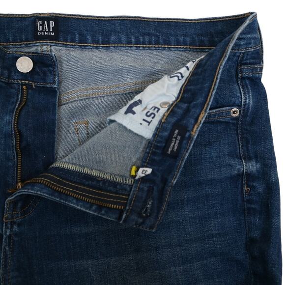 GAP Real Straight Jeans Womens 33/16 Short Dark Wash - Picture 8 of 11
